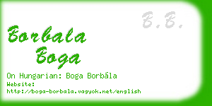 borbala boga business card