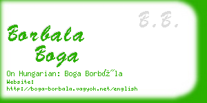borbala boga business card